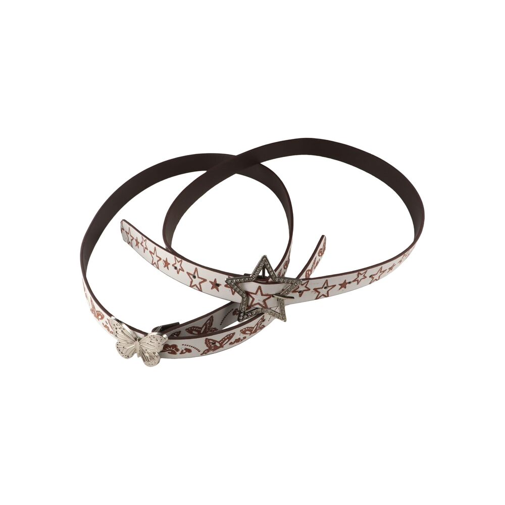 9385 2pcs Glitter Rhinestone Star Buckle Belt,punk Leather Waist - Picture 5 of 7